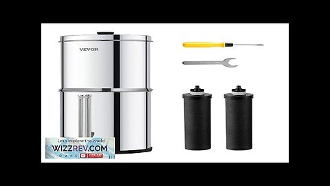 VEVOR 2.25G Gravity-fed Water Filter Countertop System Stainless Steel 2 Filters Review