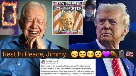 Jimmy Carter Memorial By Donald Trump. 😞🙁😔😦💜⚰🪦🇺🇸