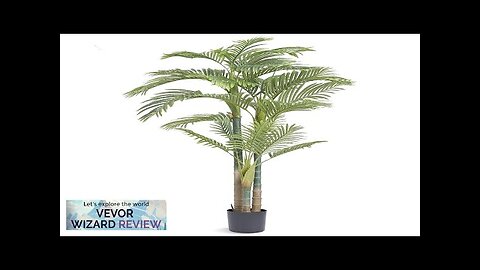 VEVOR Artificial Gold Cane Palm Tree 6.5 FT Tall Faux Plant PE Review