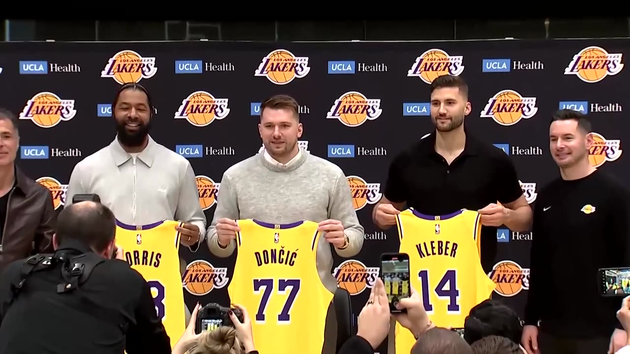 Doncic introduced as the newest member of the LA Lakers