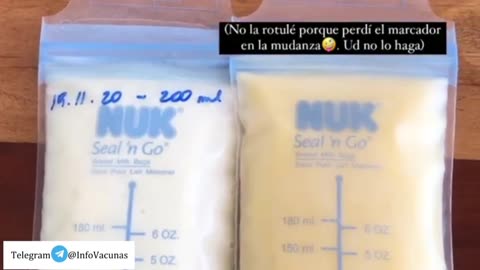 cambio de la naturaleza de la leche materna en vacunadas