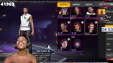 IshowSpeed Playing Free Fire ll Reaction On Ronaldo Cherecter 🥵😱🤯
