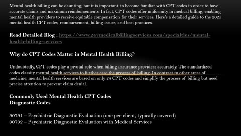 Your Quick Reference to 2025 Mental Health CPT Codes