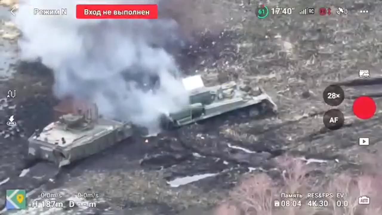 Russian drones finish off Ukrainian armor