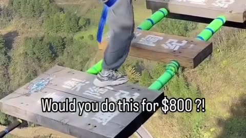 Would you dothis for 800$ ??? #viral #trending #adventure #amazing