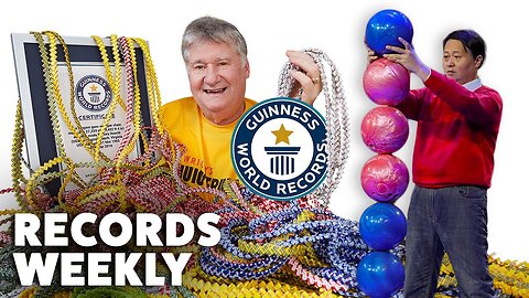 Bowling Ball Stacking and Longest Gum Wrapper Chain _ Records Weekly - Guinness World Records