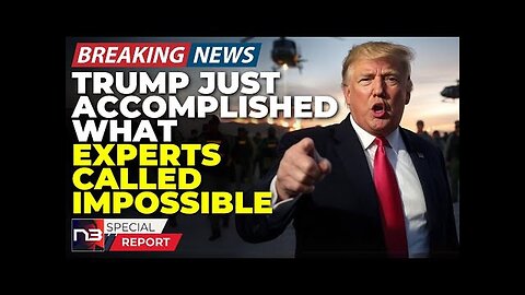 BREAKING: Seconds Ago Trump Just Pulled Off Something They Said Was Impossible - Proof ...