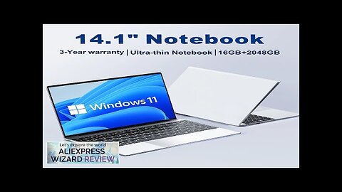 14.1" Ultra Slim Laptop 16GB RAM 2TB SSD Intel N3700 Notebook Gamer Review