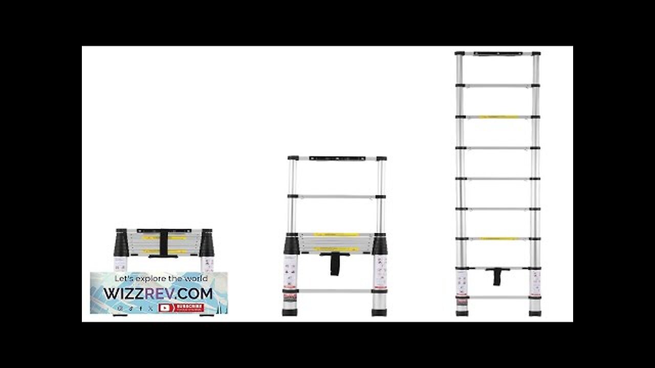 VEVOR Telescoping Extension Ladder 8.5FT One-button Retraction 375 LBS Capacity Review