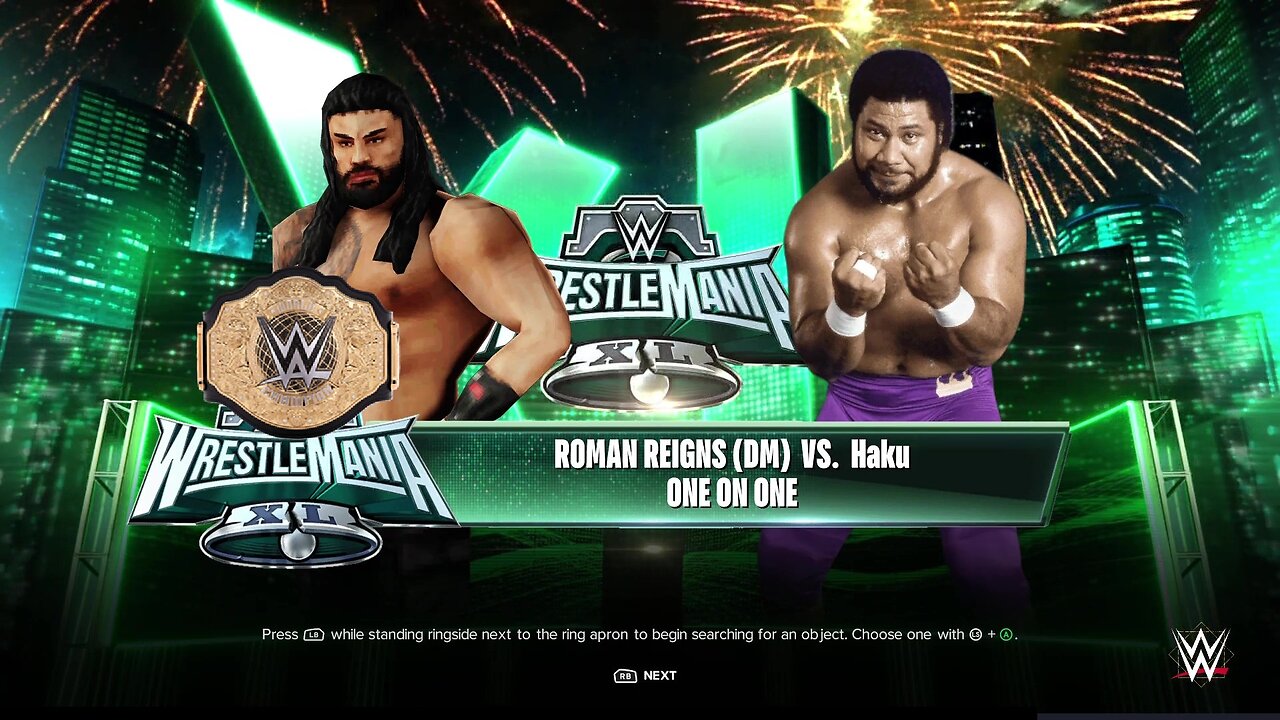 WWE 2k24 Roman Reigns(c) vs Haku