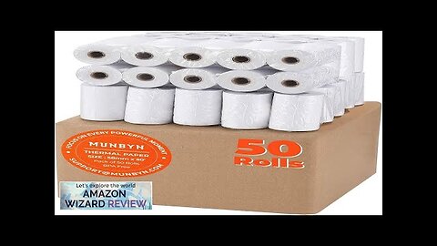 MUNBYN 2 1/4" x 50' Thermal Paper (50 Rolls) BPA Free Receipt Review