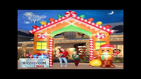 FunFanso 9 FT Christmas Inflatable Archway Outdoor Decorations Gingerbread House Arch Blow Review