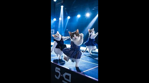 "Dancing Cats: A Purrfectly Groovy Performance!"