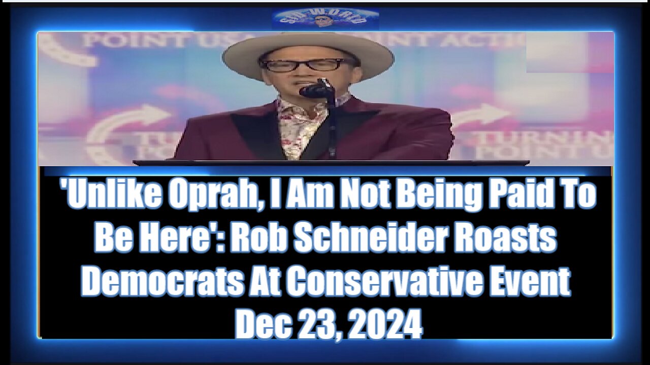 'Unlike Oprah, I Am Not Being Paid To Be Here' Rob Schneider Roasts Democrats At Conservative Event