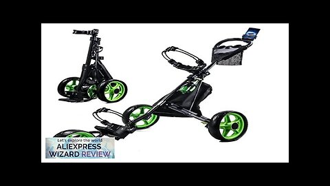 HOW TRUE Golf Push Cart 3 Wheels Folding Golf cart with Foot Review