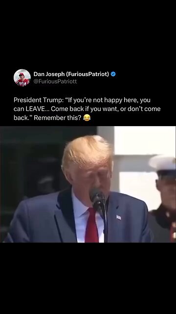 Captioned - Trump says if you are not happy here, just LEAVE USA!