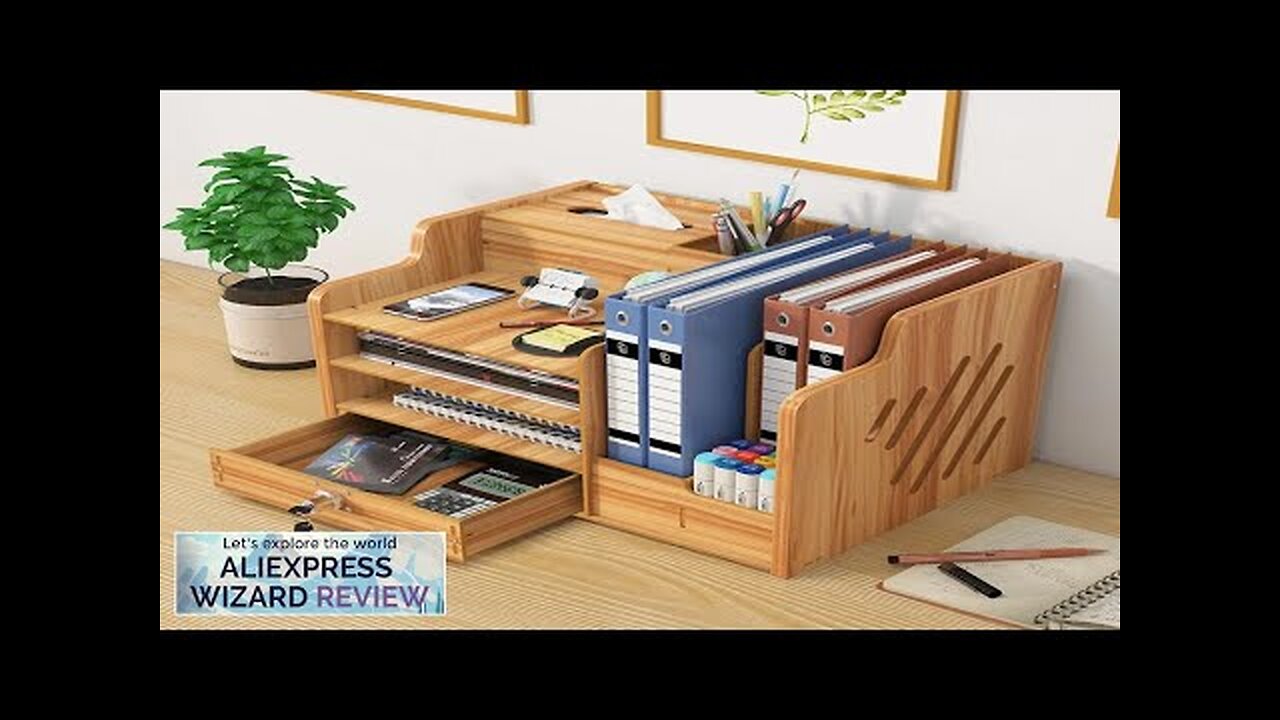 Lychee Life Multi-Layer Desktop Storage Box Pen Holder Storage Box File Shelf Review