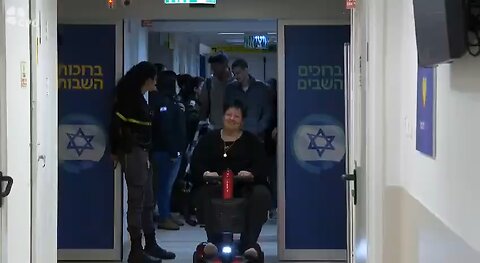 Hostage back from Gaza. He looks broken and starved.