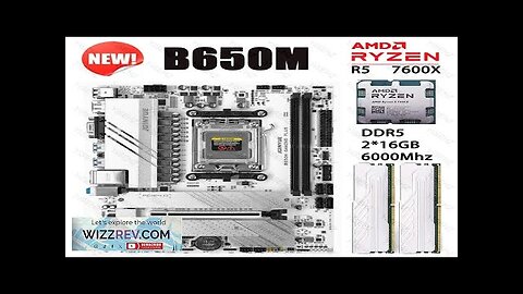 JGINYUE B650M Motherboard Kit Ryzen 5 7600X CPU Processors 2*16GB 6000Mhz DDR5 Review