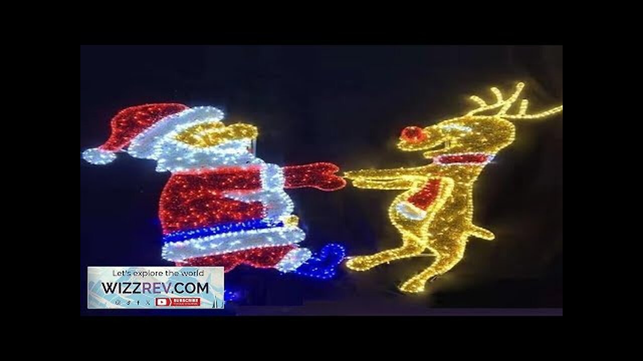 Outdoor Christmas for holiday light 2d led christmas santa claus motif light Review