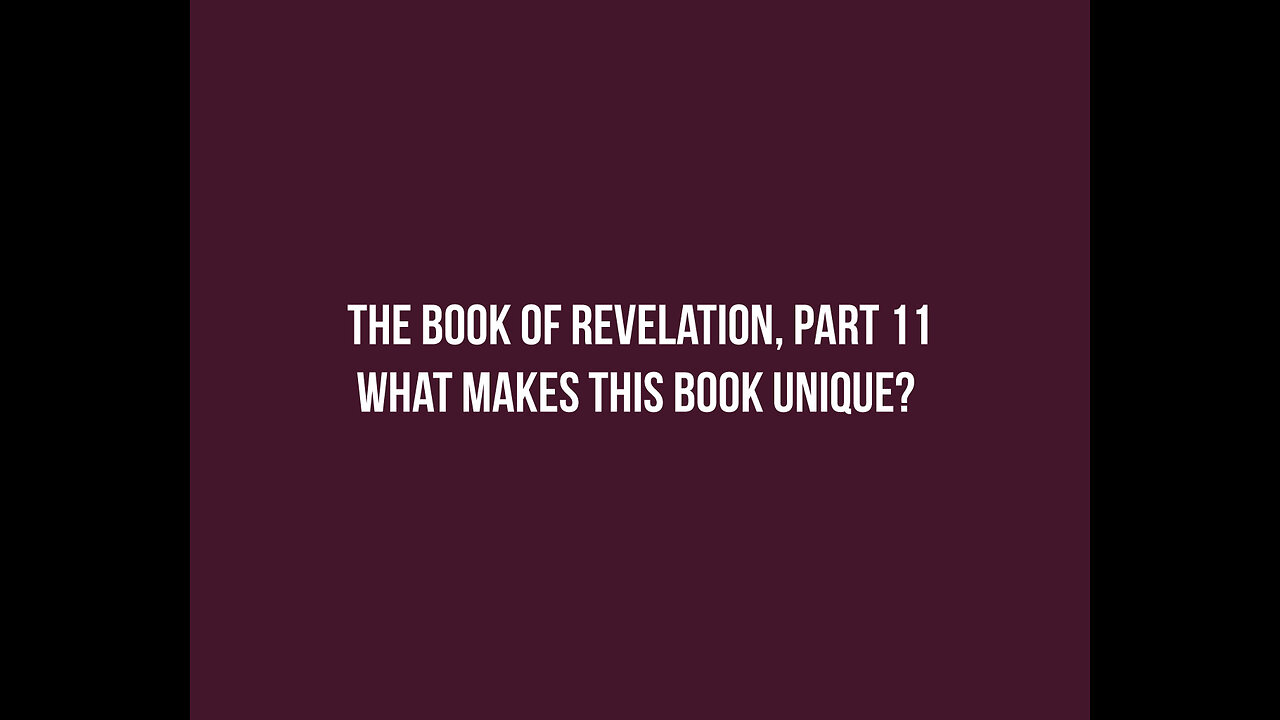 REVELATION - What makes this book unique?