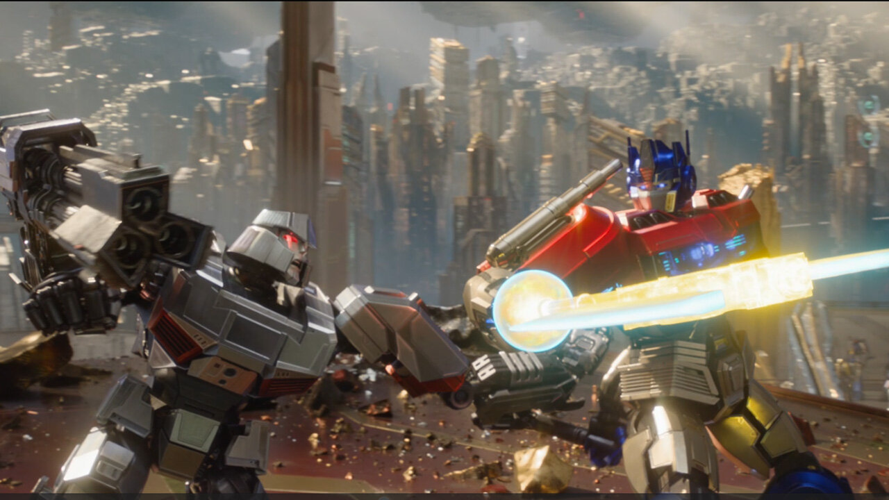 Optimus Prime VS Megatron Scene | Transformers One (2024)