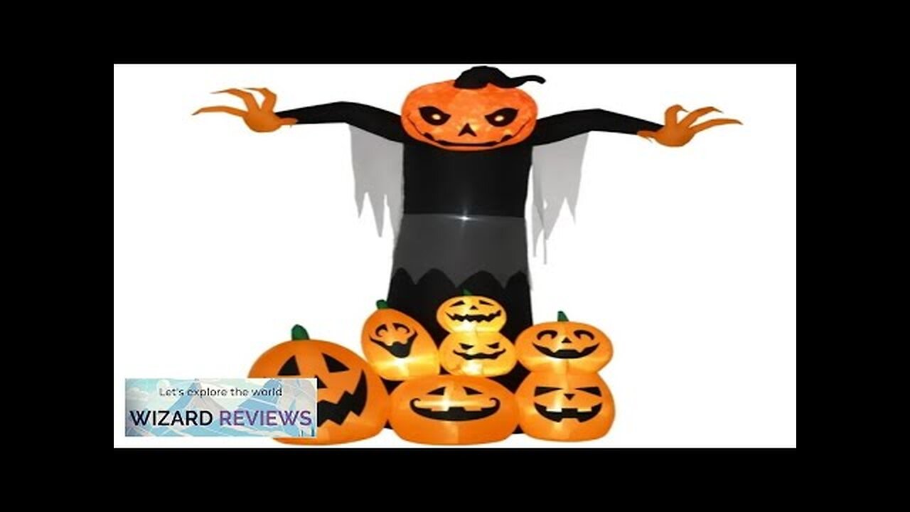 This inflatable pumpkin ghost in a pumpkin patch brings a cohesive Halloween Review