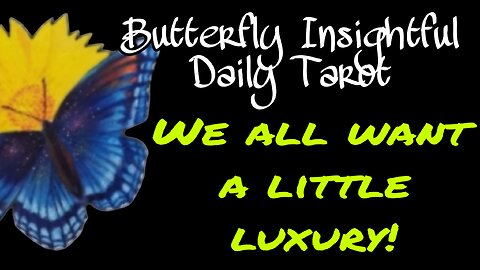 Butterfly insightful Daily Tarot - A bed can be luxury for some! Happy birthday!