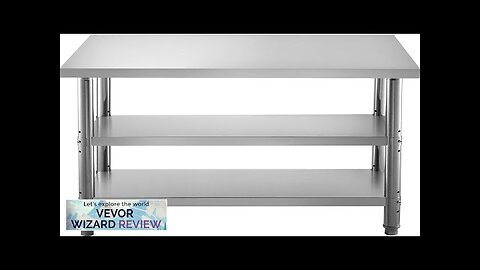 VEVOR Stainless Steel Prep Table 48x18x33 in Commercial Stainless Steel Table 2 Review