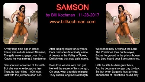 SAMSON -- an original song by Bill Kochman.