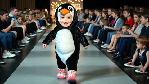 Cute babies fashion show