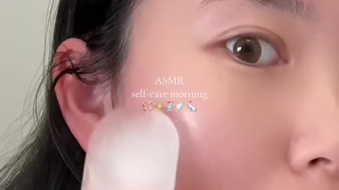 ASMR self-care morning 🩰✨🐇🍧 #asmr #morningroutine #selfcare #skincare #aesthetic #selfcarevibes