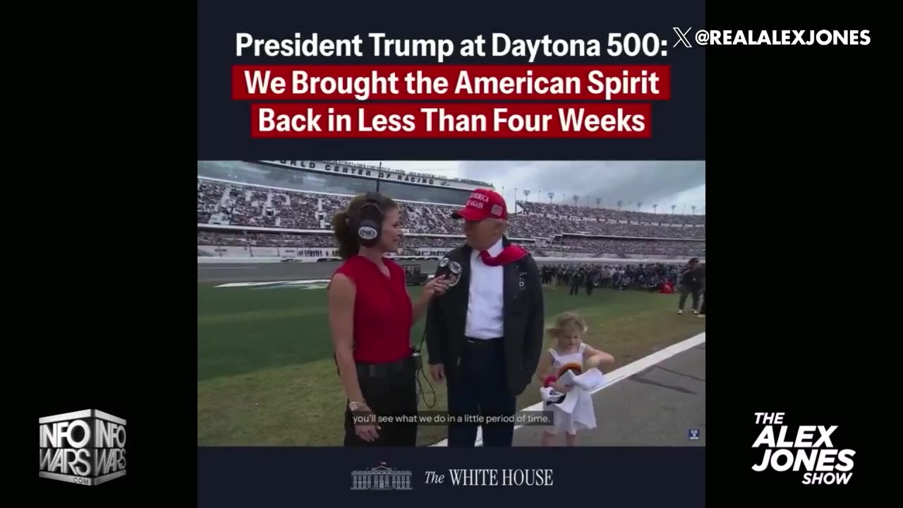 "The Spirit Is Back!" While Speaking To Roaring Applause At The Daytona 500, 47 Announced