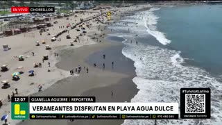 "La playa se va llenando": Llegan los primeros veraneantes a disfrutar de la playa Agua Dulce