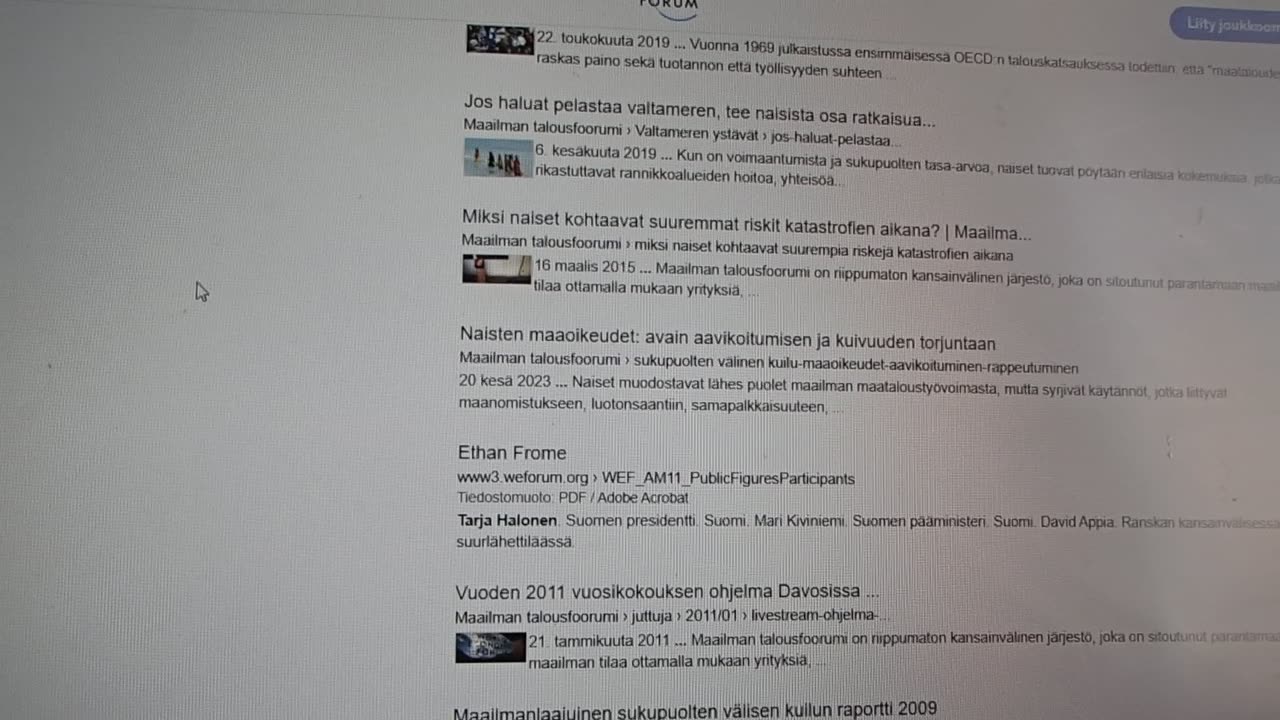 Tarja Halonen ja wef