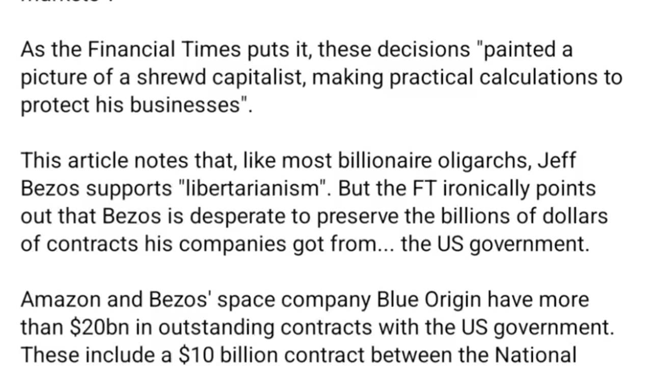 The Business of Being Trump's friend according to Bezos