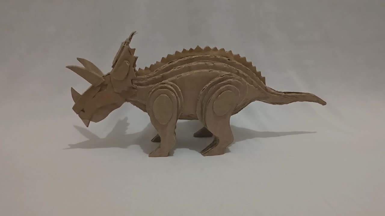 DIY Cardboard Triceratops Dinosaur!