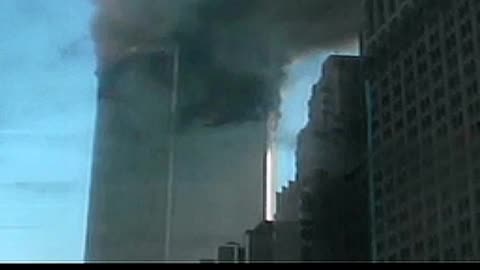 911 South Tower Demolition - Street Level From The South (NY1 958am)