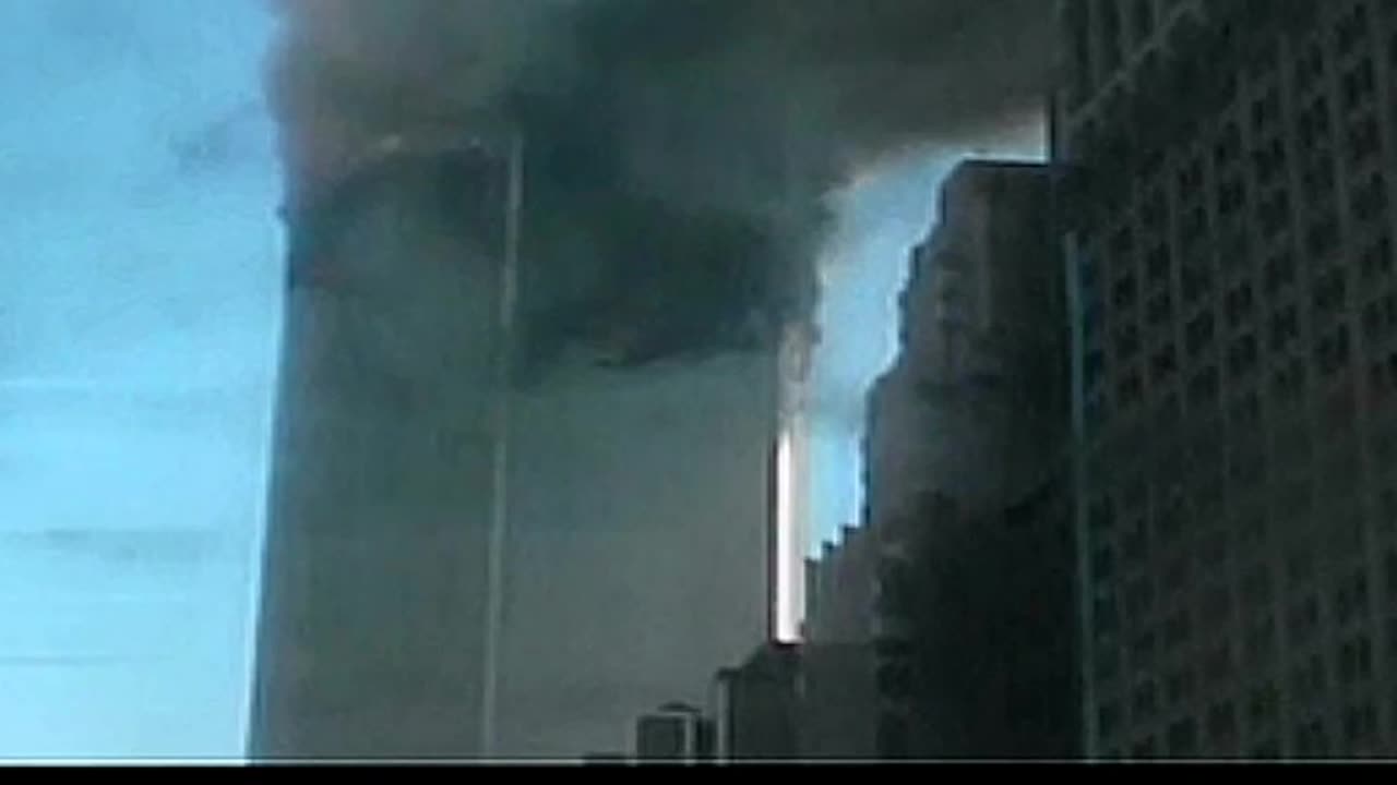 911 South Tower Demolition - Street Level From The South (NY1 958am)