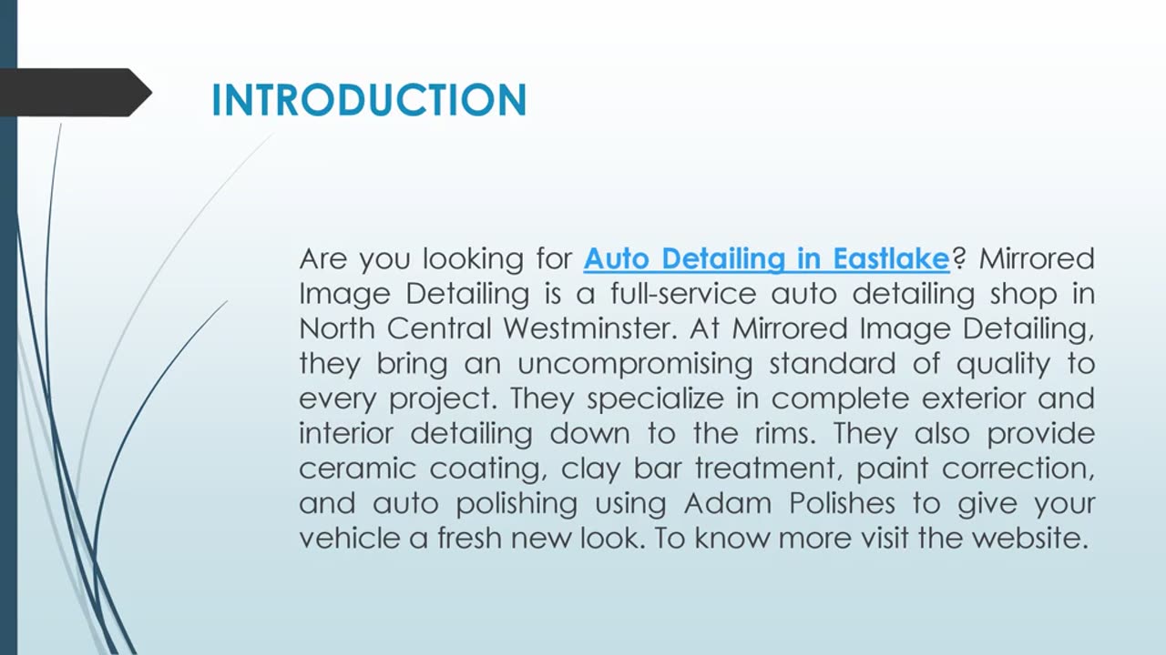 Are you looking for Interior Detailing in Eastlake?