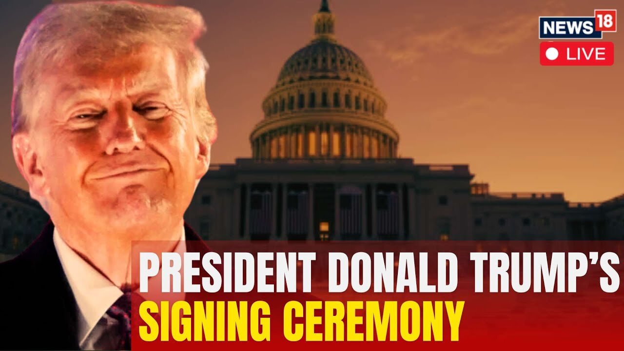 President Donald Trump oath signing ceremony