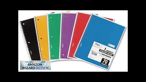 Mead Spiral Notebooks 6 Pack 1 Subject College Ruled Paper 7-1/2" x Review