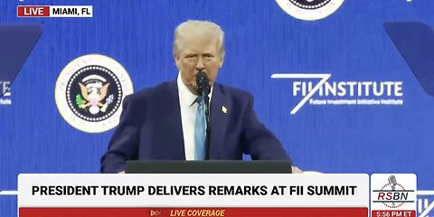 TRUMP❤️🇺🇸🥇🪽HOLDS REMARKS🇺🇸🤍🏅🪽🕺AT FII SUMMIT MIAMI FLORIDA💙🇺🇸🏅🪽⭐️🏫