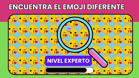 Encuentra el emoji diferente en menos de 10 segundos: Nivel Experto