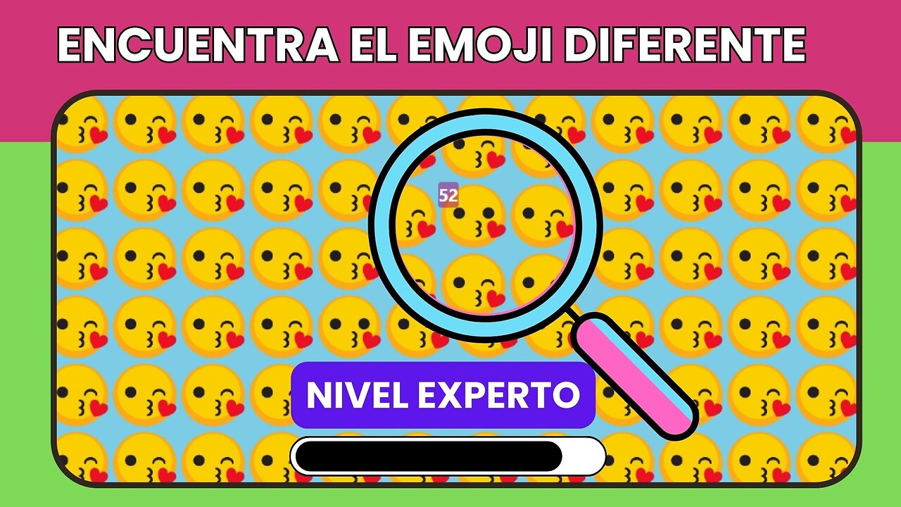 Encuentra el emoji diferente en menos de 10 segundos: Nivel Experto