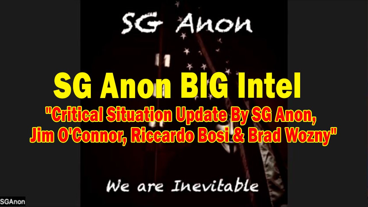 SG Anon BIG Intel: "Critical Situation Update By SG Anon, Jim O'Connor, Riccardo Bosi & Brad Wozny"