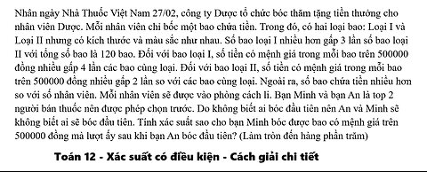 Toán 12: Nhân ngày Nhà Thuốc Việt Nam 27/02, công ty Dược tổ chức bóc thăm tặng tiền thưởng