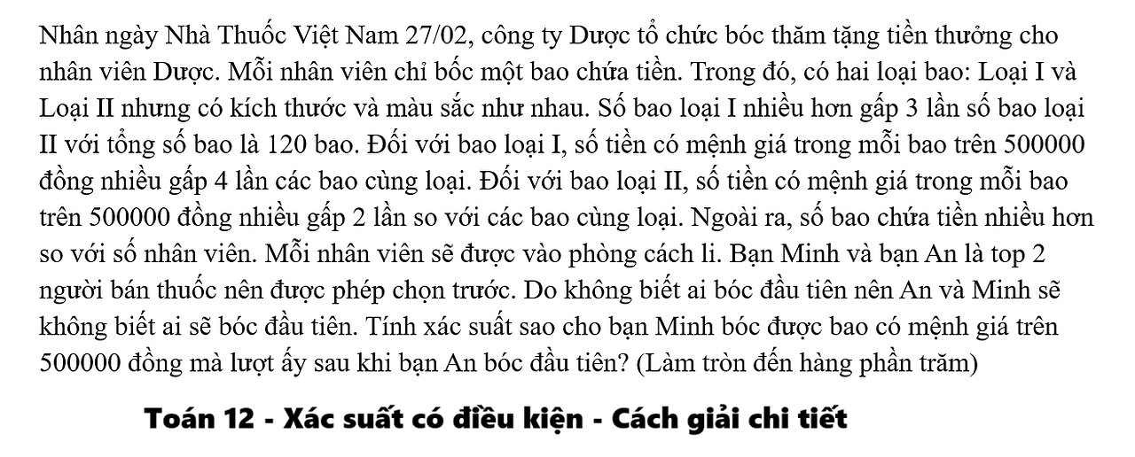 Toán 12: Nhân ngày Nhà Thuốc Việt Nam 27/02, công ty Dược tổ chức bóc thăm tặng tiền thưởng