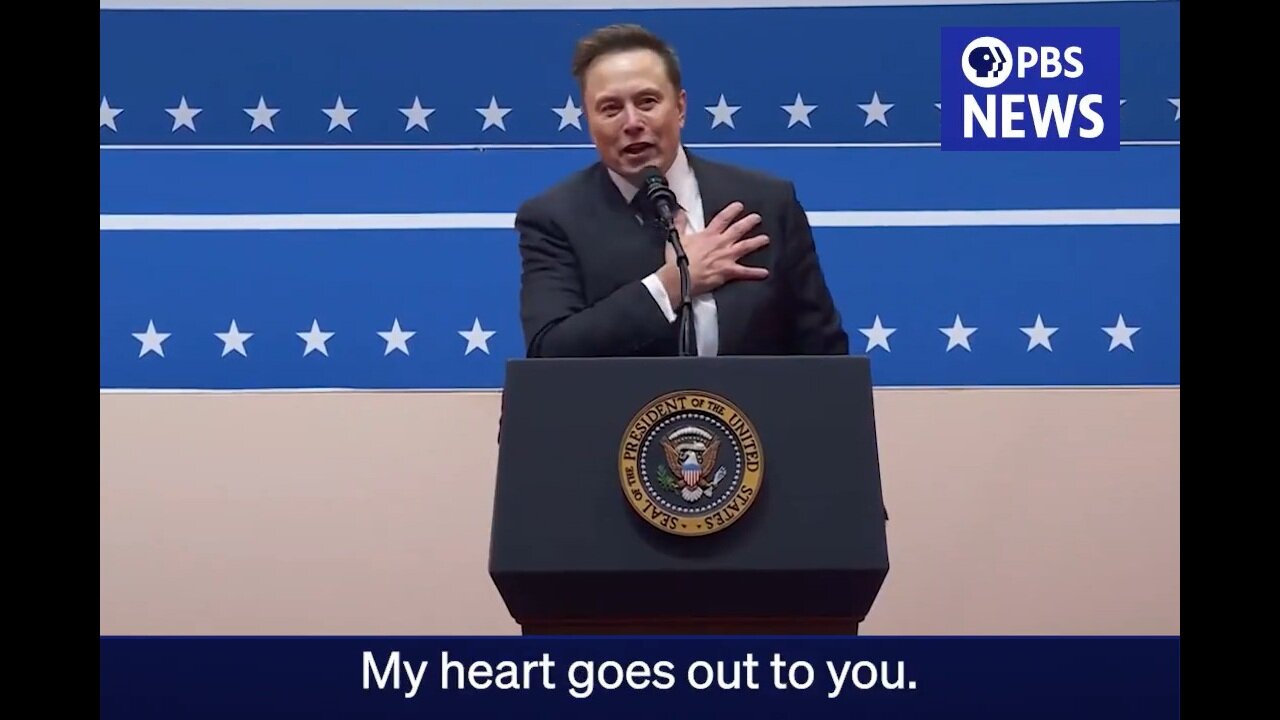 'Fascist Salute' Hoax: PBS Omits "My Heart Goes Out To You" Line In Description Of Musk's Comments