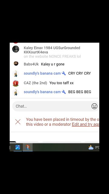 NONCE Daz ‘BananaCam’ 🍌🎥👀😬 all day every day silencing & abusing me